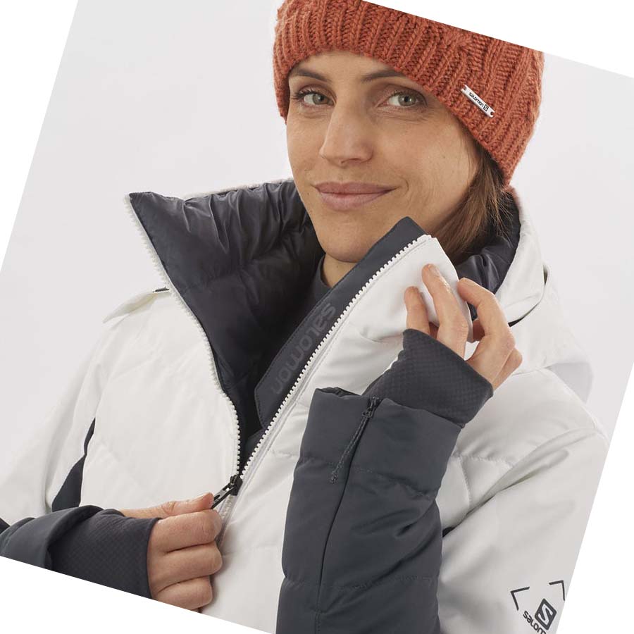 Chaquetas De Esquí Salomon NEW PREVAIL Mujer Negros Blancos | MX 2427GSO